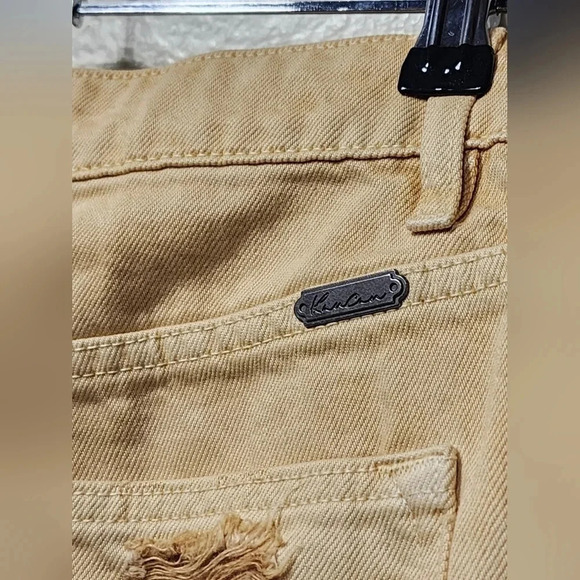 Kancan Washed High-Rise Distressed Shorts Sz Small Festival Beach Summer Boho - Picture 9 of 10